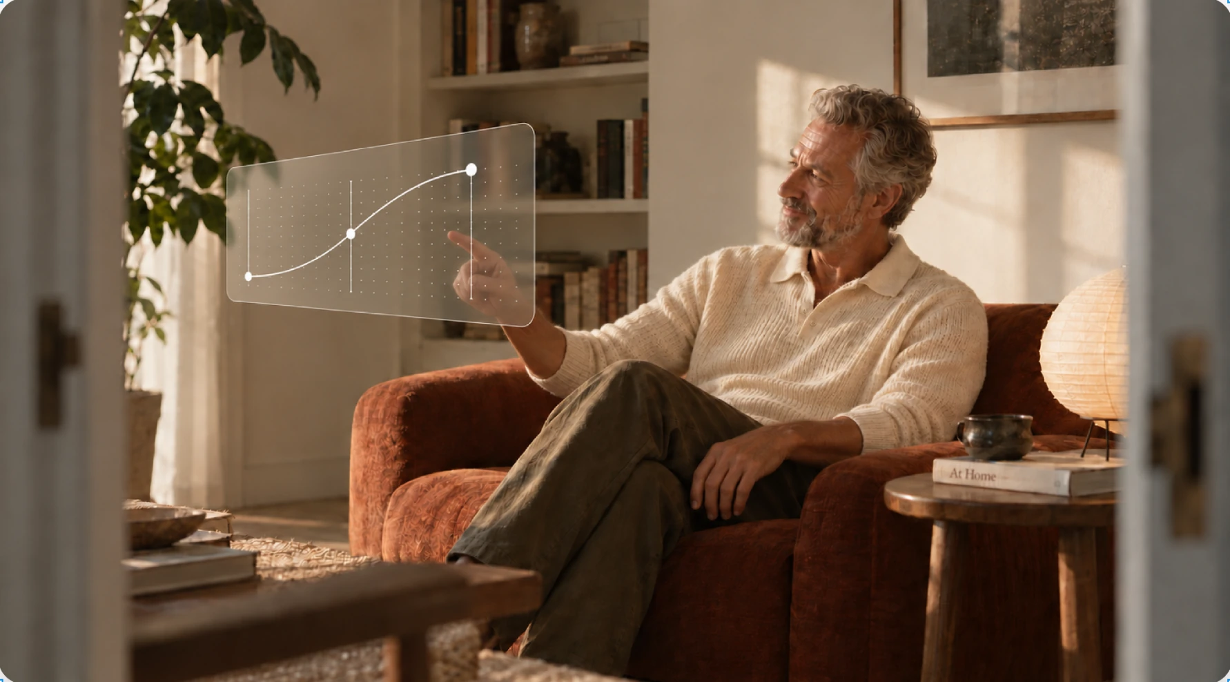 Illustrative video composition with an editable motion curve over footage.